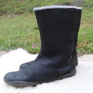Camper Peu Cami Black Leather Boots EU 40